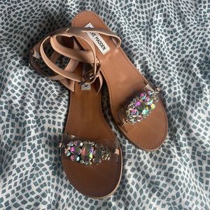 Steve Madden Iridescent Jewel Transparent Sandals